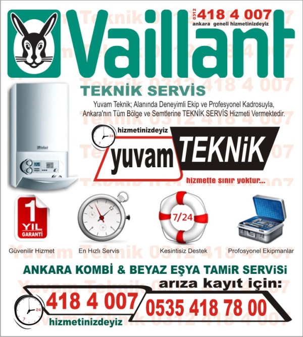 Ankara Sinacan Fatih Vaillant Kombi Teknik Tamir ve Bakımı Servisi